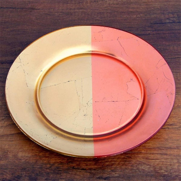 Red Pomegranate Red Pomegranate Gilt Demi Salad Plates, Gold & Rose - Set of 4 4984-3 - main